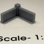 N-Scale Brick or Block Wall 7′ – 90 Degree Corner