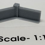 N-Scale Brick or Block Wall 7′ – 135 Degree Corner