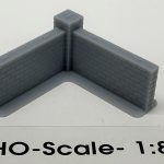HO-Scale Brick or Block Wall, 7′ – 90 Degree Corner