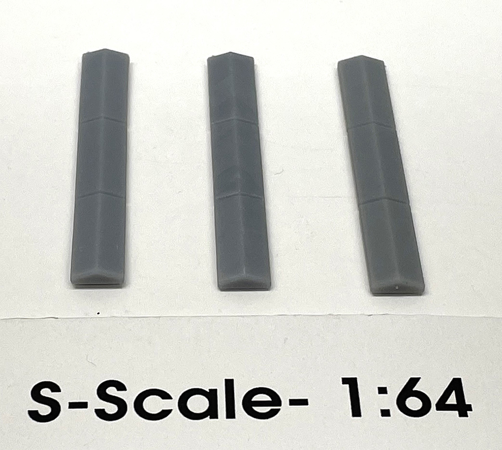 S-Scale Angled Capstones