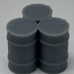 HO-Scale Group of 3 New 55 Gallon Drums