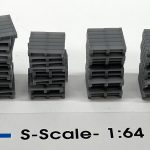 S-Scale Tall Pallet Stacks